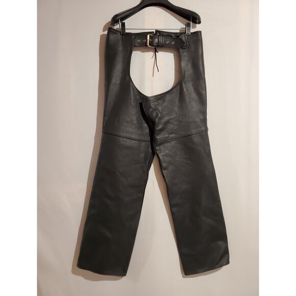 Heavy Duty Leather Co Other - Heavy Duty Leather Company Riding Chaps Womens Size XL Ladies Black Motorcycle